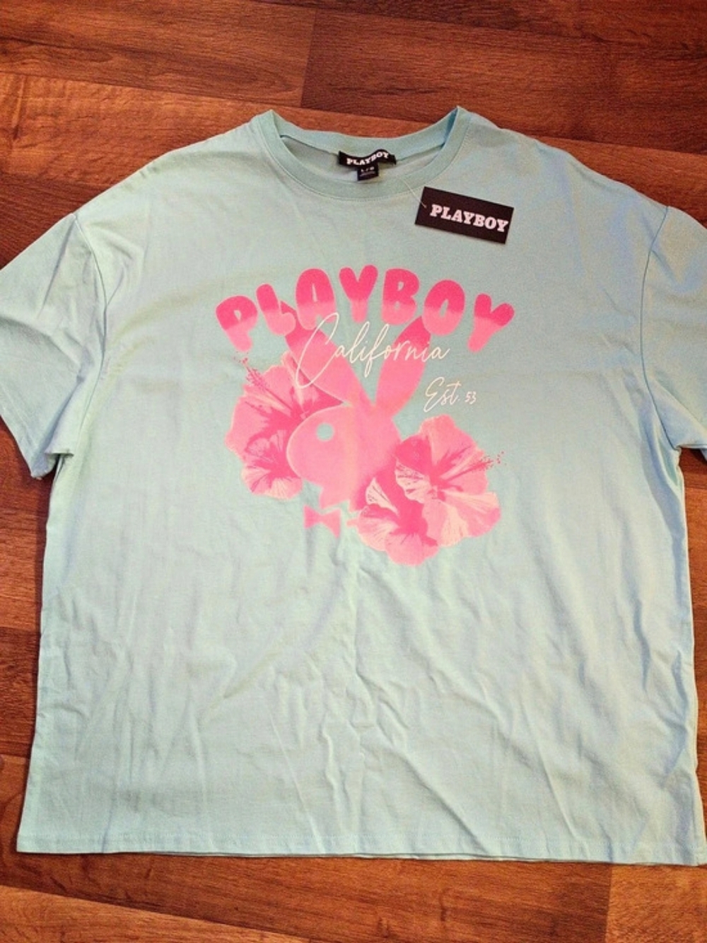 Playboy California Est 53 Pursue Your Dream T-Shirt Blue & Pink